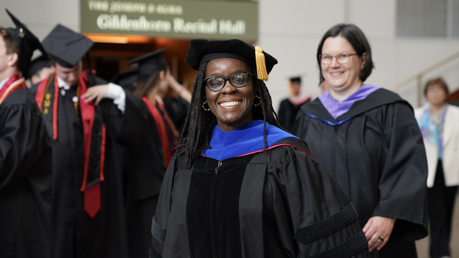 College of Arts and Humanities Dean Stephanie Shonekan at the School of Music's Spring 2023 Commencement Ceremony