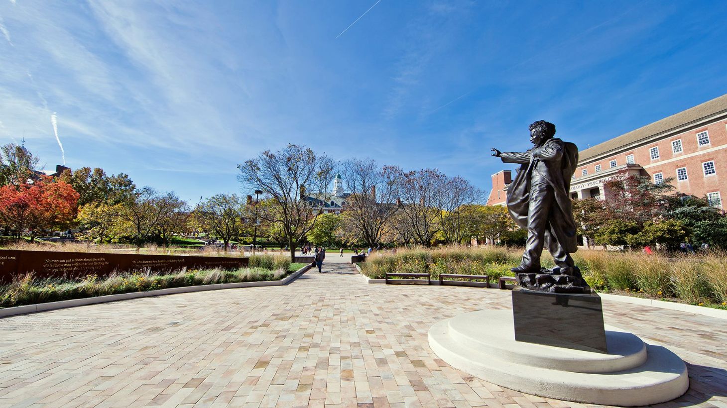 The Frederick Douglass statue at the University of Maryland.