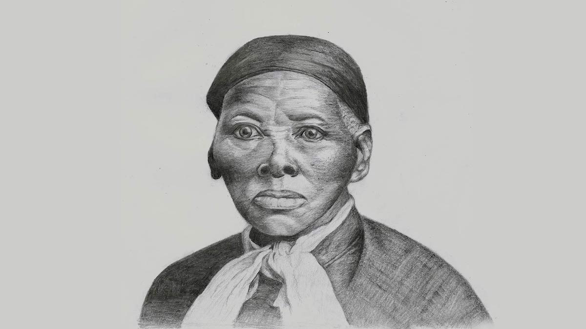 sketch of Harriet Tubman by Devin Hill ’23