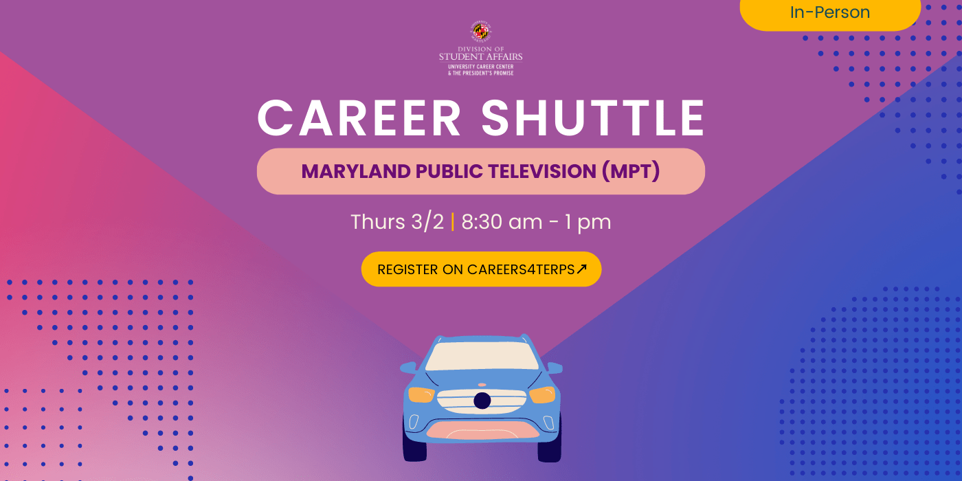 The banner art for the Career Shuttle: Maryland Public Television event