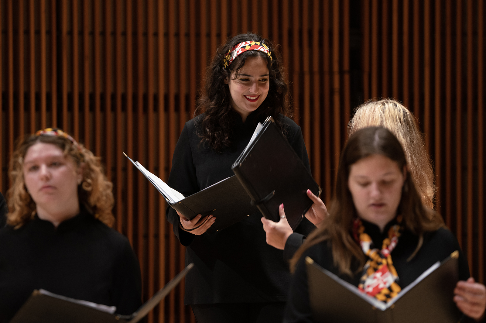 Choral students on stage.
