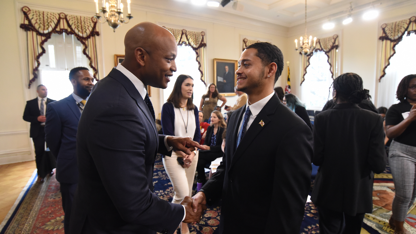 Jacob Hawthorne with Governor Wes Moore