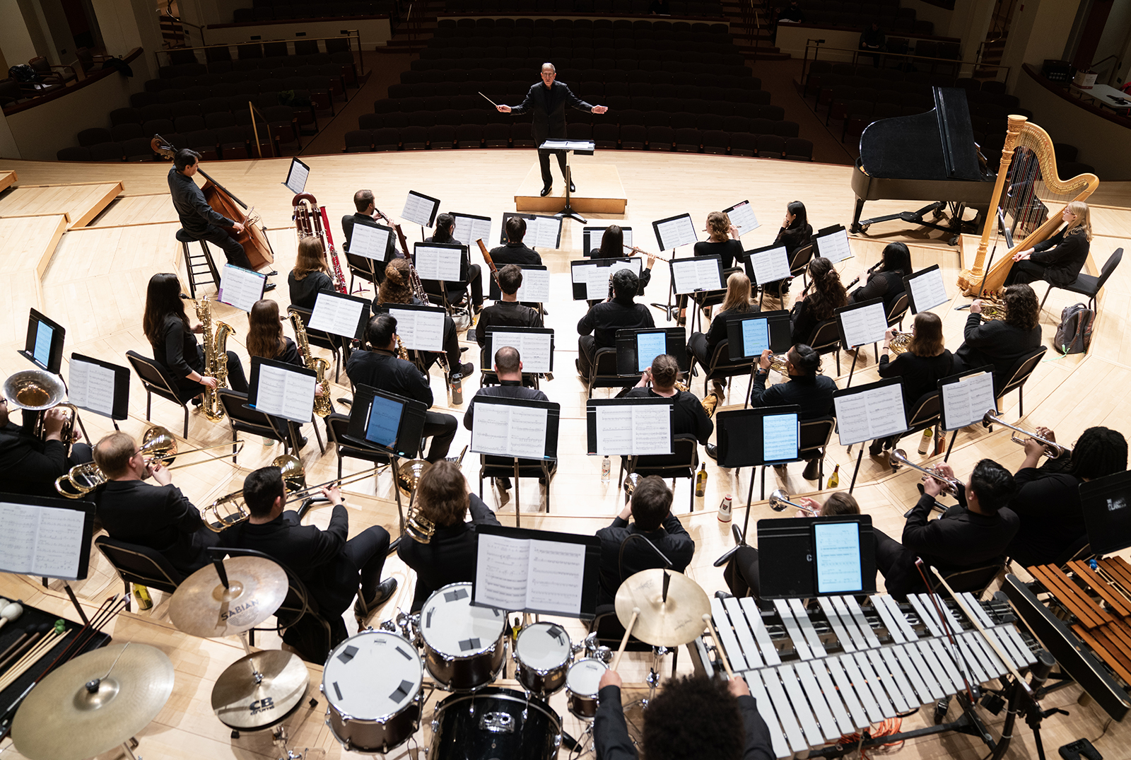 Michael Votta conducts the UMD Wind Orchestra.
