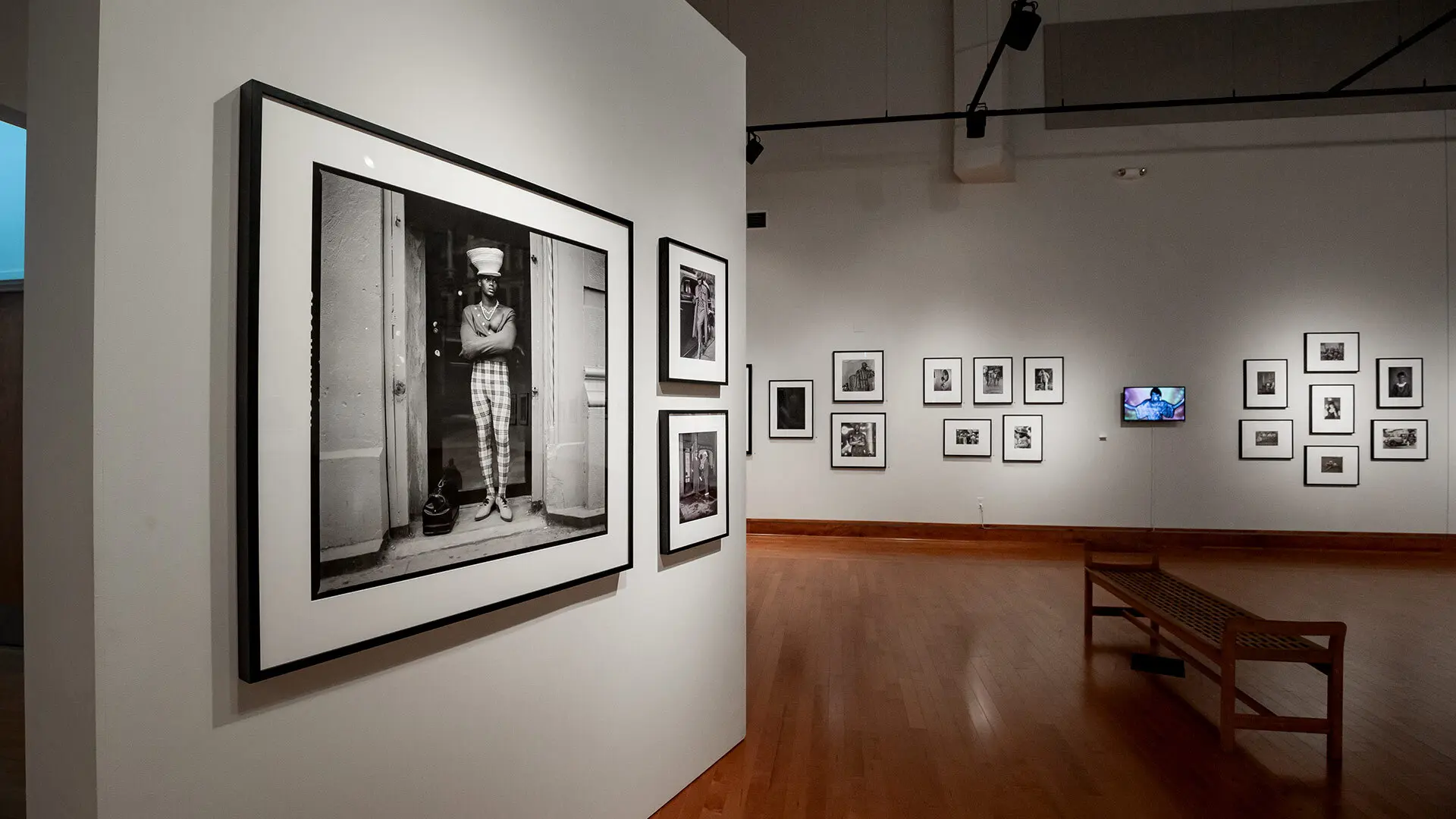 An installation image from Posing Beauty at the Driskell Center