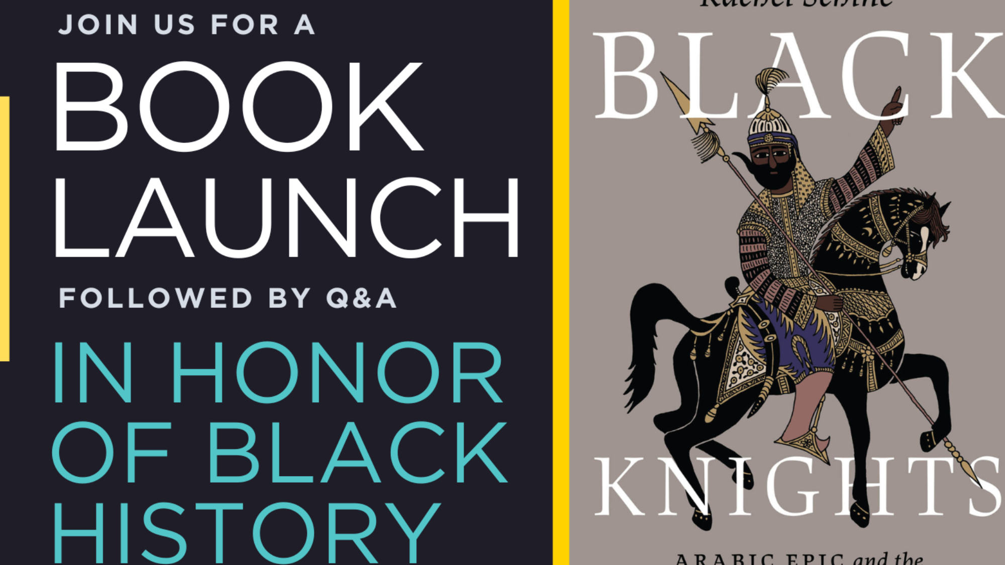 Book Launch in Honor of Black History Month: Rachel Schine, "Black Knights"