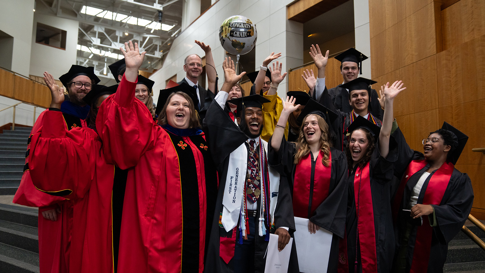 Graduates celebrate at the School of Music commencement ceremony