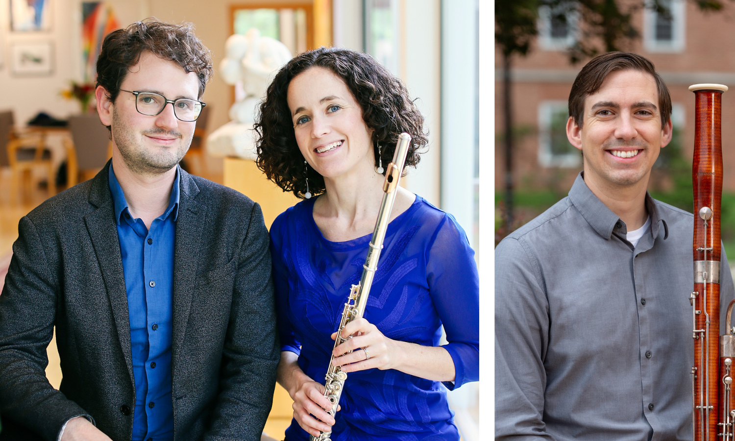 UMD School of Music Professors Sarah Frisof, Daniel Pesca and Joseph Grimmer