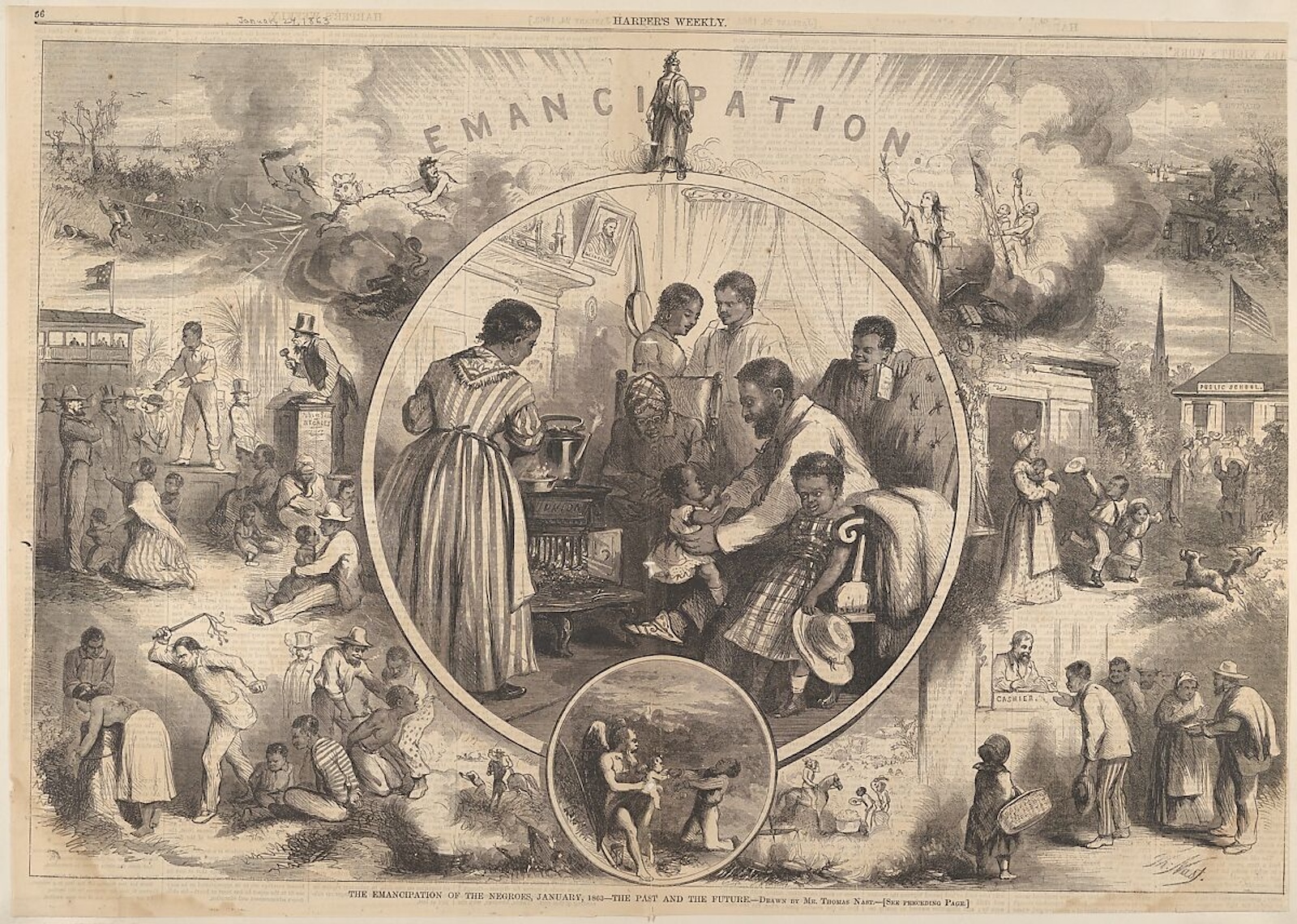 Historical graphic highlighting emancipation from the Harris Brisbane Dick Fund, 1929