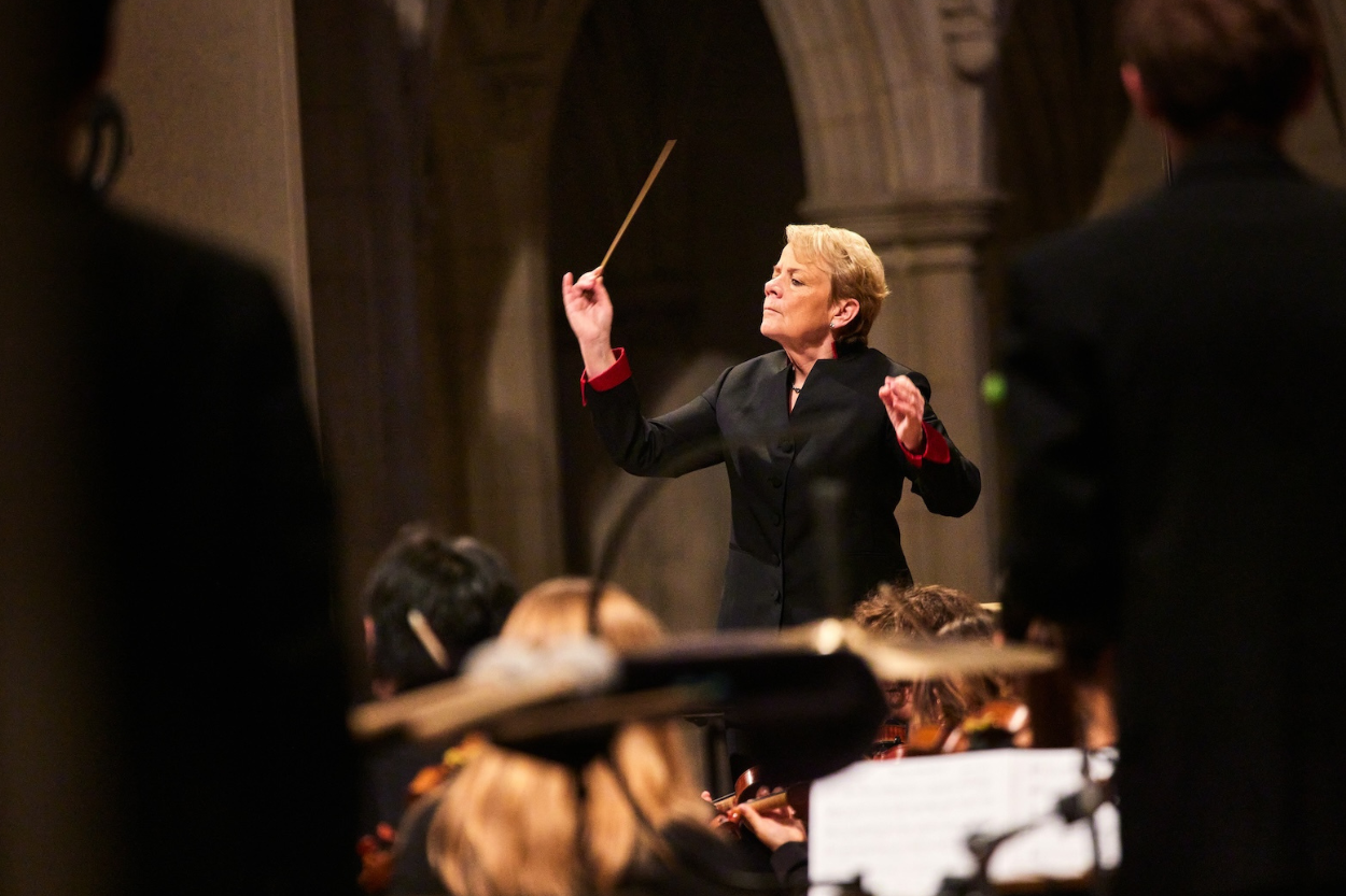 Conductor Alsop performing at the Washington National Cathedral