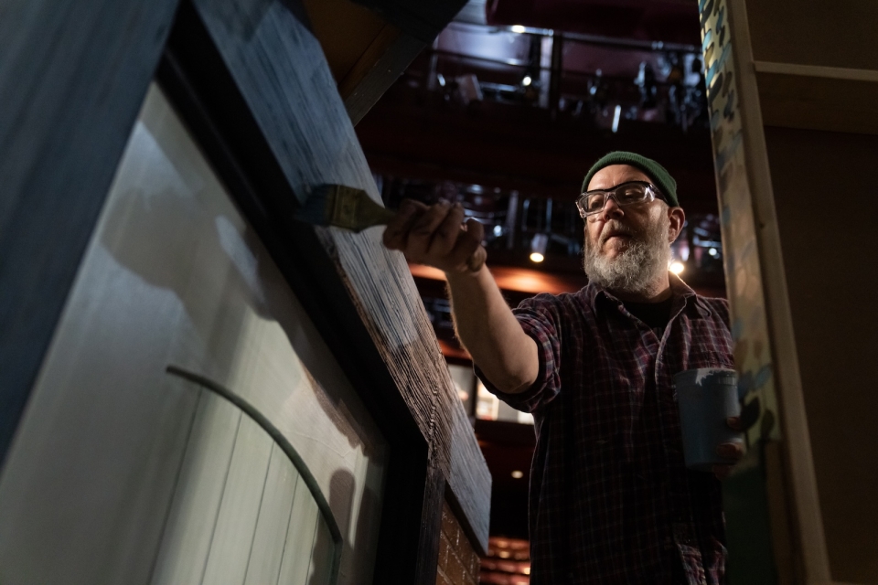 Planning and production for the opera begins months in advance, but set pieces are only loaded in a few weeks before the performances. Final details, such as painting, are finished before dress rehearsals begin.