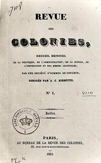 Page 1 of Issue 1 of the Revue des Colonies courtesy of the Bibliothèque Nationale de France.