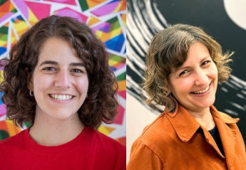 Portraits of Christina Hnatov and Mira Azarm.